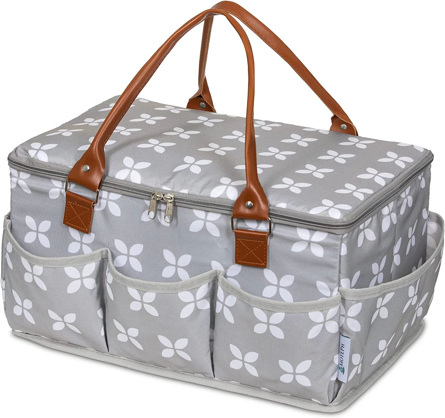 XL Diaper Caddy,Craft, Toy Organizer with Zip-Top Cover & Waterproof Wet/Dry Bag