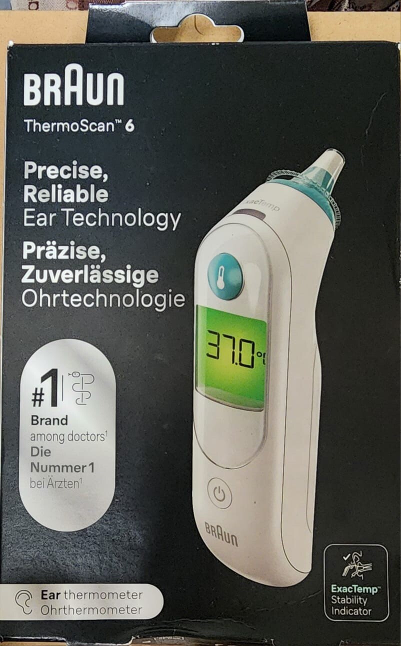 NIB Braun ThermoScan 6 Digital Ear Thermometer White IRT6515 MNLA