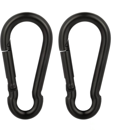 4 Inch Carabiner Clip Spring Snap Hook Black Heavy Duty Steel Clip Link Buckle 1 - Picture 8 of 12