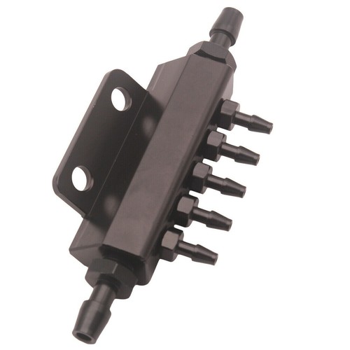 Racing 5 Port VACUUM Block Intake Manifold Fuel Gas Wastegate Turbo Boost BK AU - Picture 5 of 6