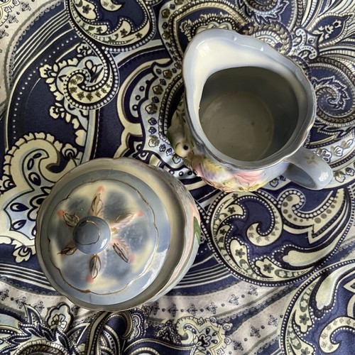 Vintage Goldfish Fish Cream Pitcher Sugar Bowl Ceramic Set Blue Rare 3D Cute Vtg - Picture 7 of 11