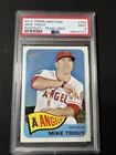 2014 Topps Heritage Portrait Team Logo Mike Trout Graded PSA MINT 9