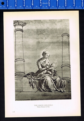HOLBEIN- Virgin and Child (1519) & Adoration of the Magi (1520) -1938 Print