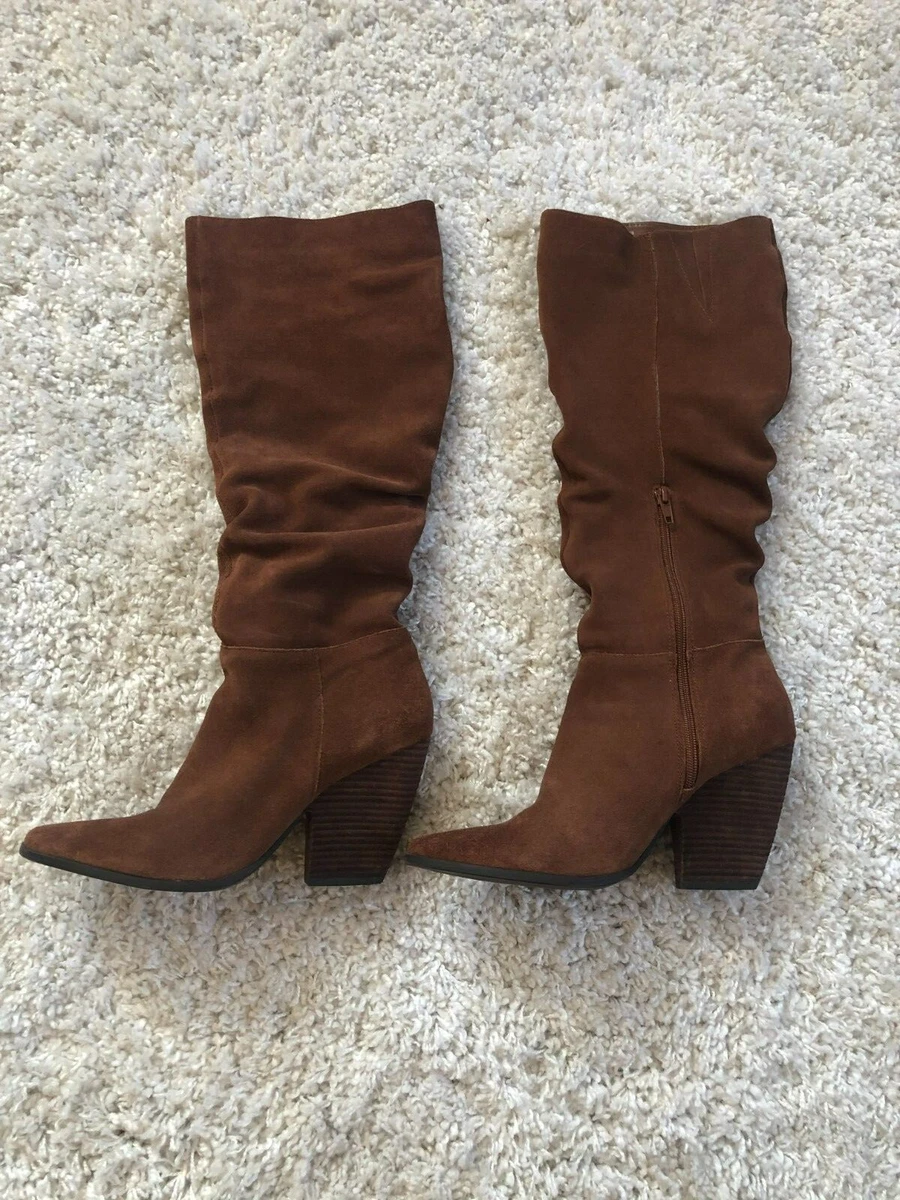 Charles by Charles David Nexus Brown Suede Slouch Boot Size 9M eBay
