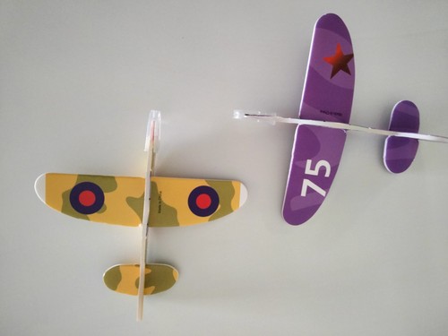 6 x Hand Thrown Mini Small Foam Plane Air Force Military Party Favour Loot Gift - Picture 8 of 13
