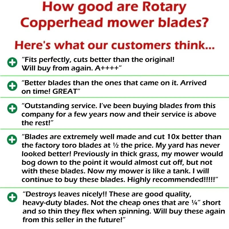 COPPERHEAD 3PK 54" MTD CUB CADET BLADES 742P05086L, 74205086 FITS "S