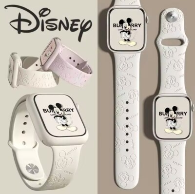 Mickey Mouse Silicone Strap for Apple iWatch Series 789 SE 41MM