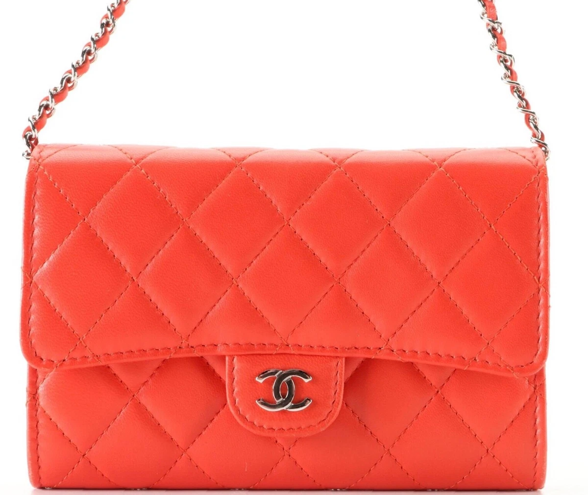 Chanel pale mauve lambskin WOC gold hardware