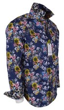NEW Robert Graham 198 ALDUC Floral Skull Print Classic Fit Sports Shirt SMALL
