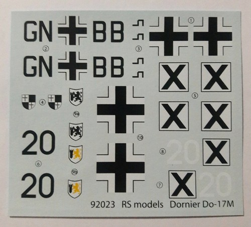 RS Models #92023 1/72 Dornier Do 17 M bombardier moyen allemand (avec résine, photoetch) - Photo 11/11
