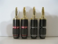 Monster Cable 4 pz. spinotti jack per cavi potenza casse diffusori Hi fi audio