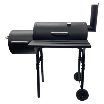 30'' Outdoor BBQ Charcoal Grill and Smoker with Cover Work Space Meat Roaster