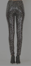 Animal Print Leggings Metallic Leopard Print Pants Stretchy