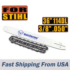 Holzfforma 36" 3/8" .050" 114DL Saw Chain Guide Bar For Stihl MS460 MS440 MS660