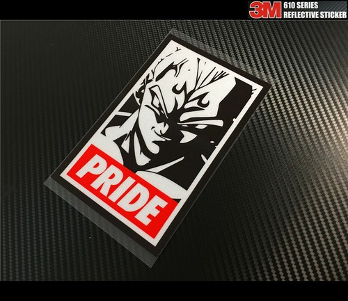 Reflective Vegeta PRIDE Dragon Ball JDM Sticker #V01 – Glossy Vinyl For Car Or Motorcycle Windows