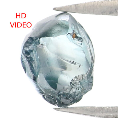 #ad 1.36 CT Natural Loose Rough Cut Diamond 6.30 MM Blue Color Rough Diamond QL2343 $442.52