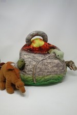 FAO Schwarz Dinosaur Collection With Volcano Playset and 4 dinosaurs HTF Plush