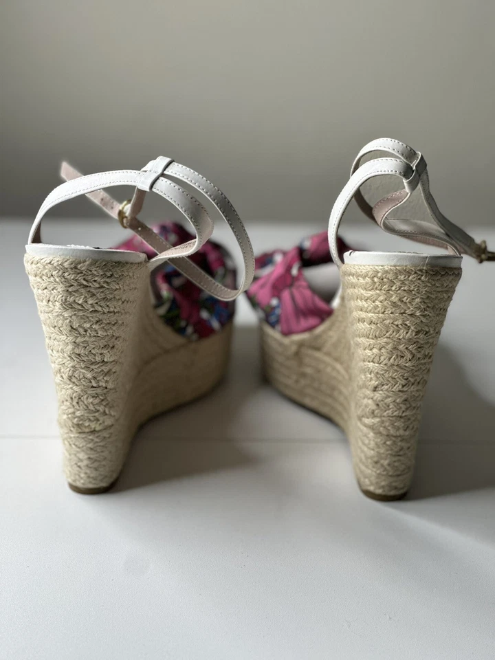 ZAPATOS SANDALIA JOAN & DAVID SHARONE ALPARGATA TACÓN CUÑA TALLA 9M Foto 3 de 4