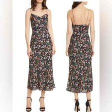 Alice + Olivia Harmony Floral Midi Slipdress Size 8