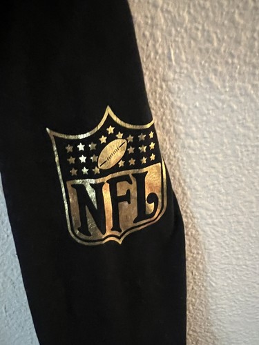 NFL Girls Long Sleeve T Shirt - black/gold - Size 10/12 - Picture 4 of 8
