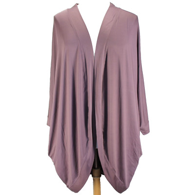Sleep by Cacique Dreamy Cool Cocoon Robe Womens Sz 34/36 Purple Open Front Wrap