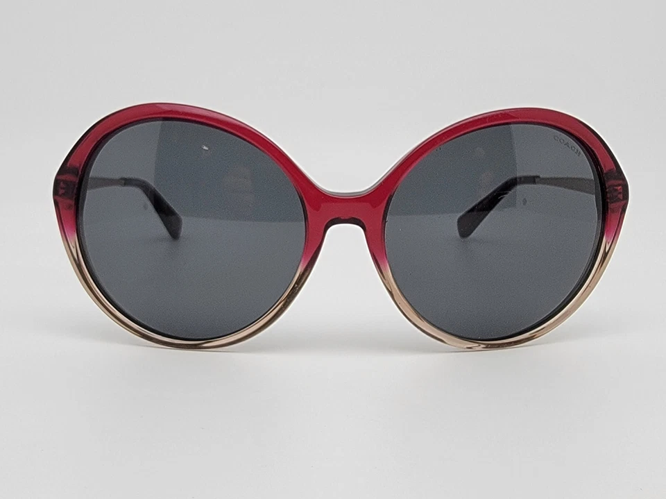 蔻驰 HC8214 L1650 547387 红色沙色渐变镜框灰色镜片太阳镜带盒 — 第 2/4 张图片