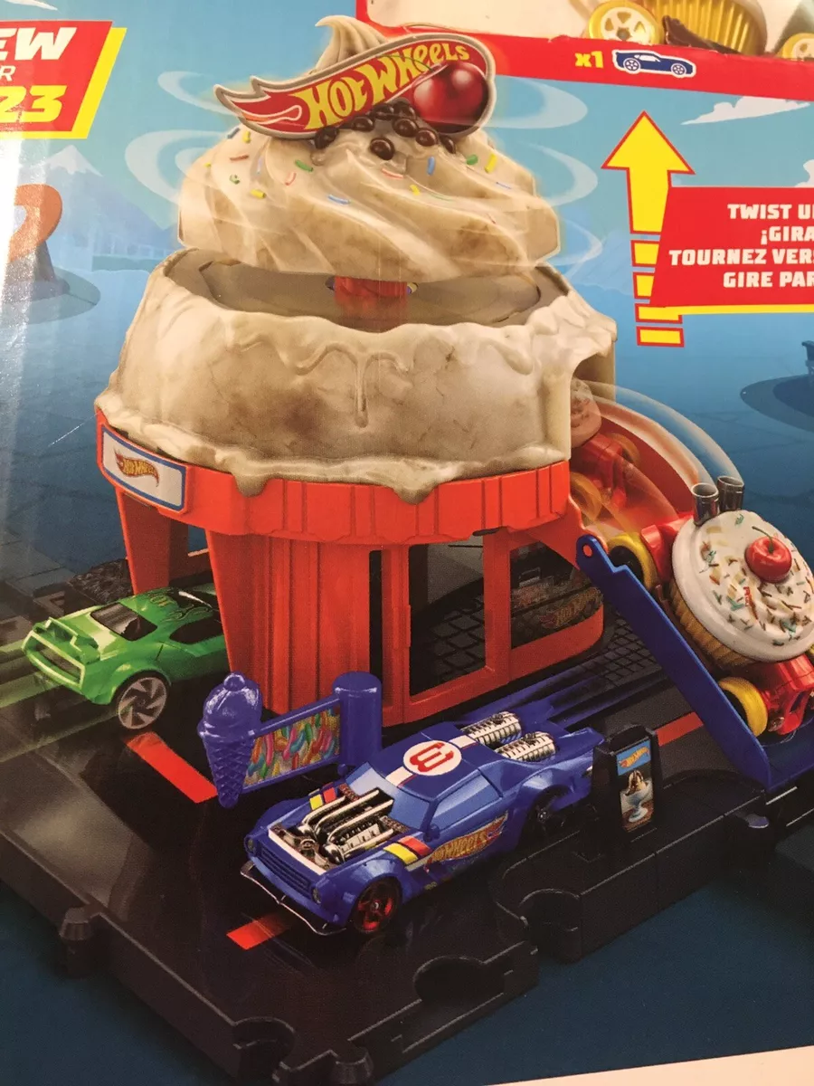 Hot Wheels City Downtown Ice Cream Swirl 164 Track Set Mattel Toys - ToyWiz