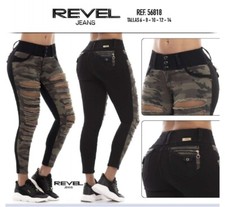 JEANS COLOMBIANOS, BUTT LIFT LEVANTA COLA HIGH WAIST SKINNY PUSH UP JEAN REVEL