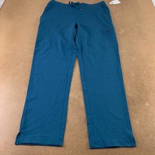 ADAR Womens Caribbean Blue Cargo Pants Drawstring Pockets Casual Scrub XL New
