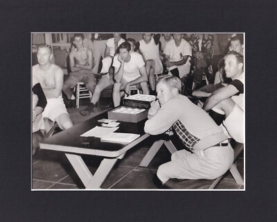 8X10 Matted Print VTG Baseball Picture: Locker Room, 1953, Yankees