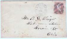 Hartford Connecticut 1892 Fancy Cancel Postal Cover ~703AO