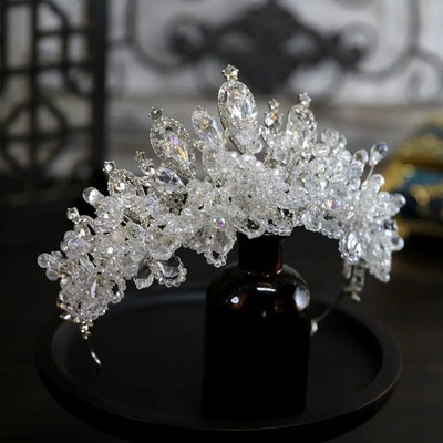 Bride Crystal Tiaras Crowns Headdress Hair Prom Bridal Hair  display picture 1