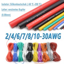 Silikonkabel Silikonlitze Hochflex Draht 2/3-...