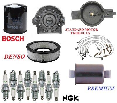 Tune Up Kit Filters Cap Spark Plugs Wire For CHEVY P30 V8 7.4L; TBI 1990-1993