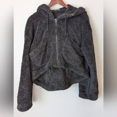 Gymshark Cozy Zip Cropped Hoodie Slate Lavender Marl Womens