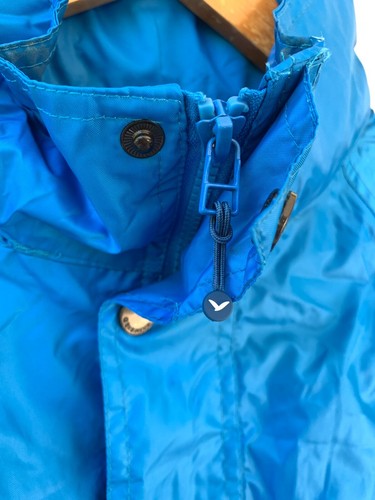 RAINBIRD Size XL Unisex STOWaway Raincoat Jacket Blue Zippered Front Hood - Picture 2 of 20