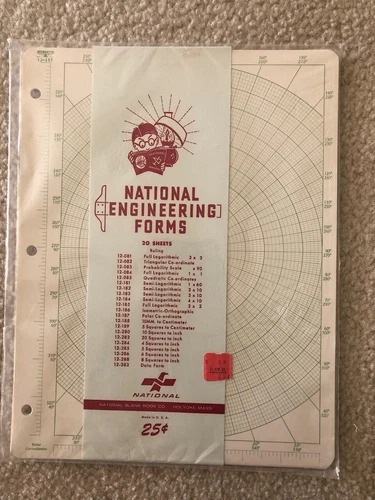 National Engineering Forms 12-287 Polar Co-ordinate 20 sh + 89 sh loose Keuffel