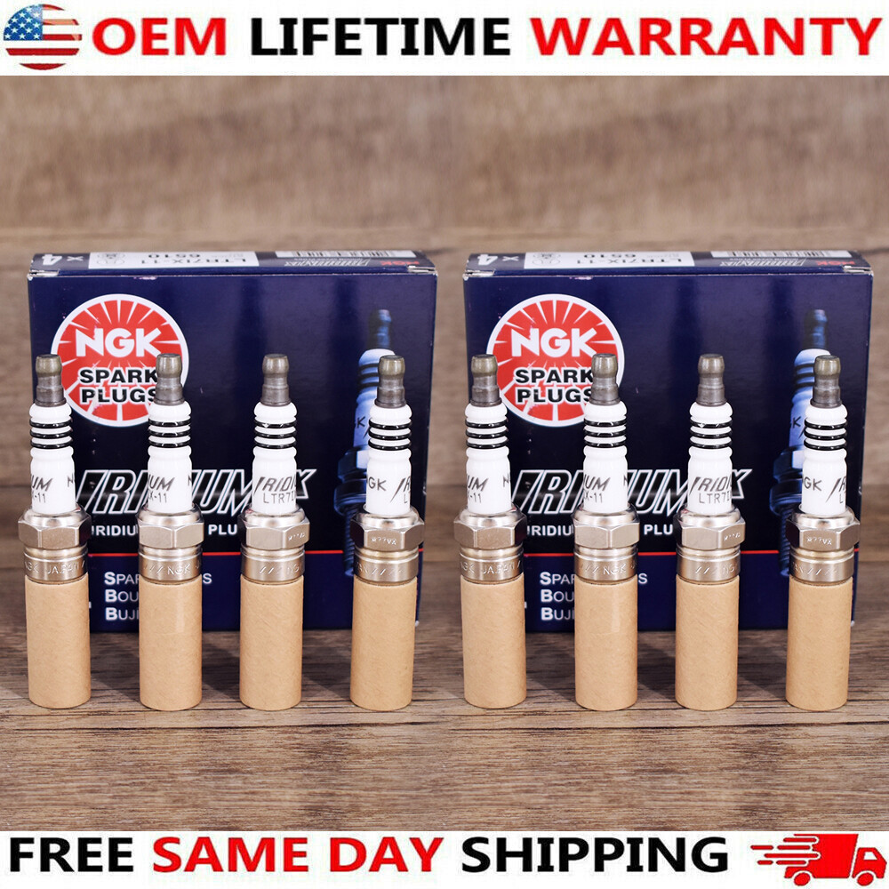 8PC NGK Iridium IX Spark Plugs LTR7IX-11 6510 For Ford Ecoboost Focus ST250 MK3