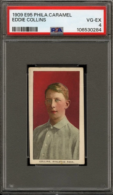 Eddie Collins 1909 E95 Caramel Card PSA 4 *Freshly Graded High-End No Staining*