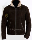 The Walking Dead Rick Grimes Season 4 REAL Suede Brown Fur Collar Leather Jacket