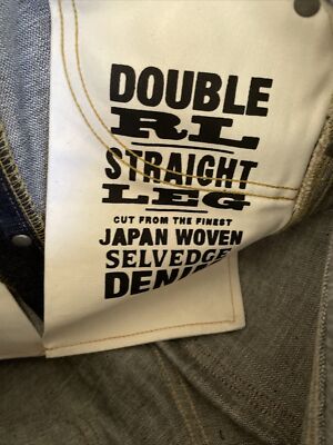 RRL Jeans Men's cowboy straight leg japan woven selvedge denim Raw