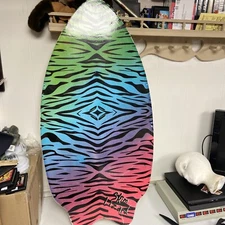 Skim Lizard Wooden Skim Board Surfer 2015 Boogie Rainbow Iridescent Zebra 41”