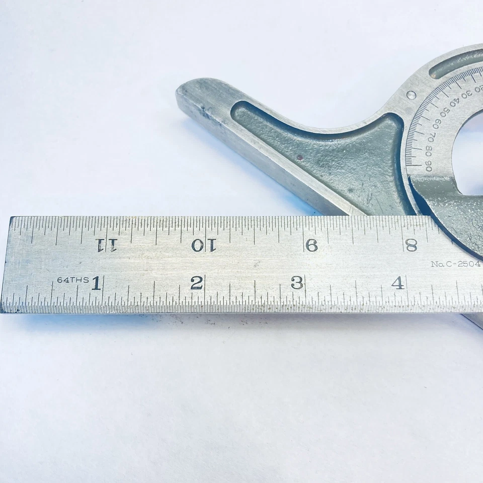 Lufkin C-2504 4R 12" Blade Tempered Rule & Protractor Head Combination Set - USA - Image 4 of 4