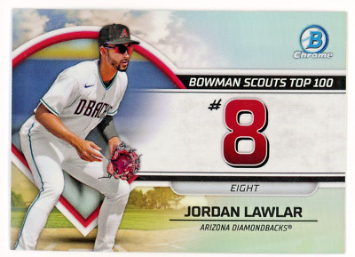 Jordan Lawler  2023 Bowman Scouts Top 100, Refractor, Diamondbacks, #BTP-8