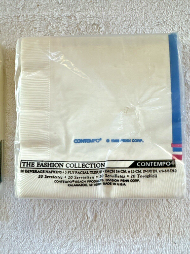 Vintage Hollywood Bowl & Old Musicians Never Die They Just Decompose Napkins 2pc - Picture 5 of 9