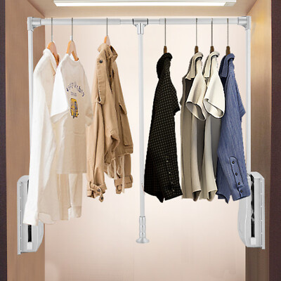35-47 Inch Adjustable Closet Rod Closet Mounted Hanger Wall Mounted Hanging Rod！