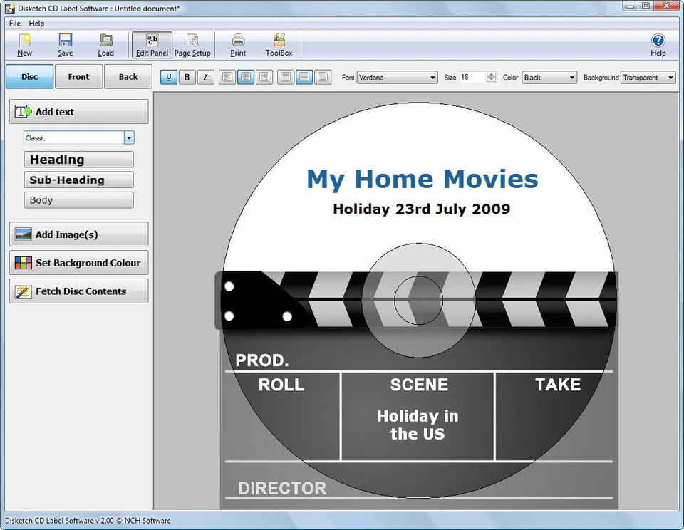 Disketch Pro CD DVD Disc Label Software NCH - Image 2 of 2
