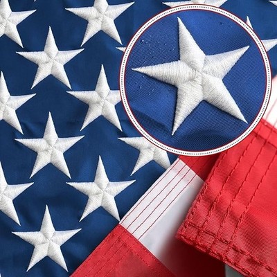 American Flag 10X6ft Outdoor Heavy Duty - USA Flag with Luxury Embroidered Stars