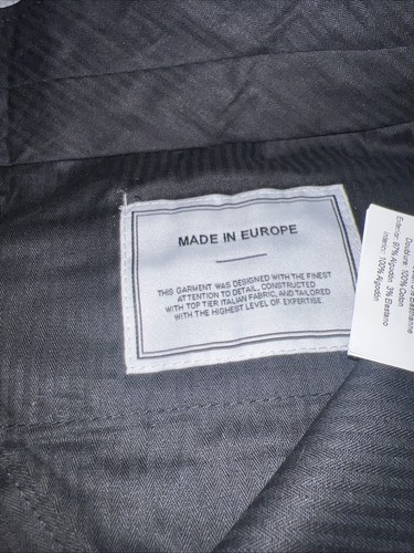 Michael Kors Men’s Black Pants White Striped Leg Stretch 32”X32” NWT Made Italy - Picture 12 of 17