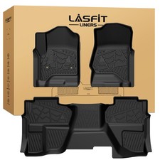 LASFIT Floor Mats for 2015-2019 Chevrolet Silverado 2500 HD / 3500 HD Double Cab